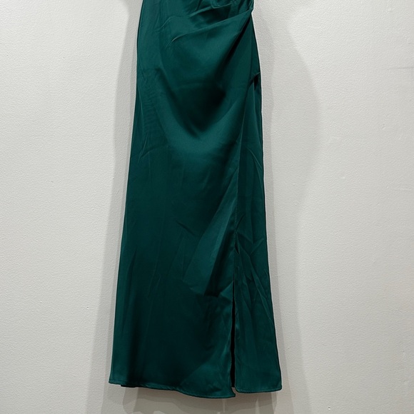 Azazie Teal Maxi Dress - Picture 6 of 16
